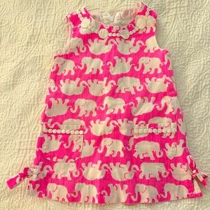 Lilly Pulitzer elephant print dress size 2 to 3 years.